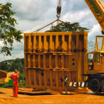 Turning a body that has been built on site