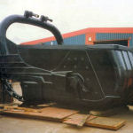 This is, to date, the biggest workshop based fabrication project we have undertaken, for Bucyrus Europe Ltd. All castings were supplied by the customer and the rest of the materials were supplied and manufactured by ourselves. This 36 yard dragline bucket is now working in a large coal field in East India.